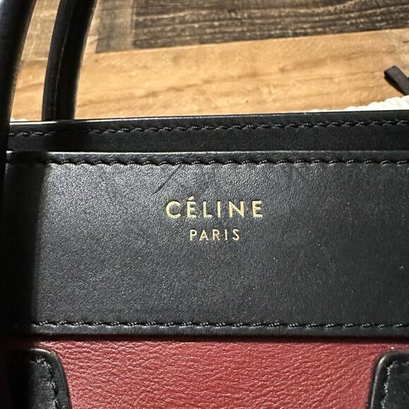 Celine Tricolor Leather Mini Luggage Tote - Picture 9 of 16